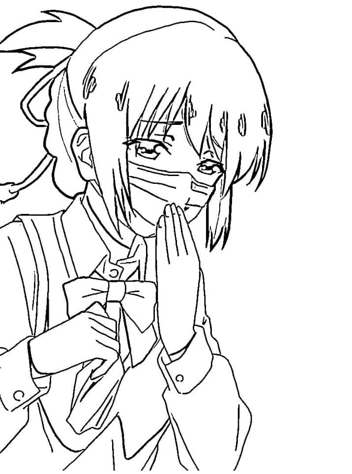 Your Name Mitsuha Miyamizu coloring page