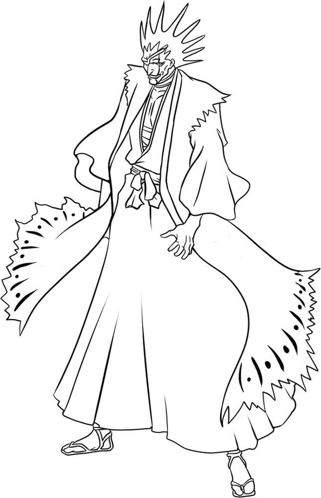 Zaraki Kenpachi from Bleach coloring page