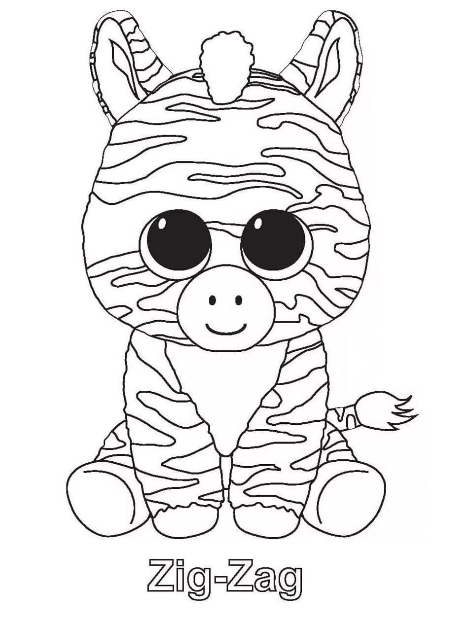 Zig Zag Beanie Boo coloring page - Download, Print or Color Online for Free