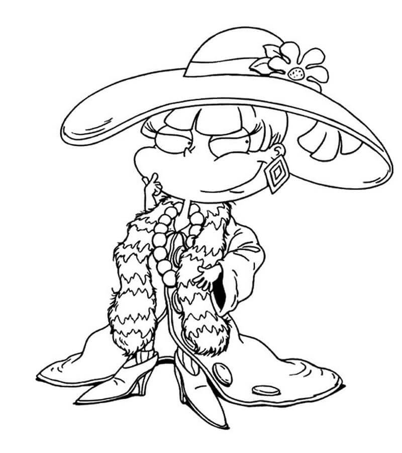 Angelica in Hat And Dress coloring page - Download, Print or Color ...