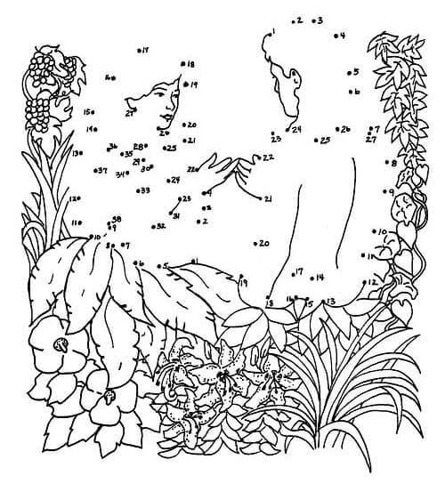 Basic Adam And Eve Color By Number coloring page