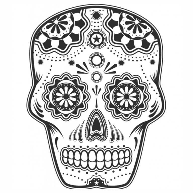 Basic Day of the Dead Decoration coloring page - Download, Print or ...