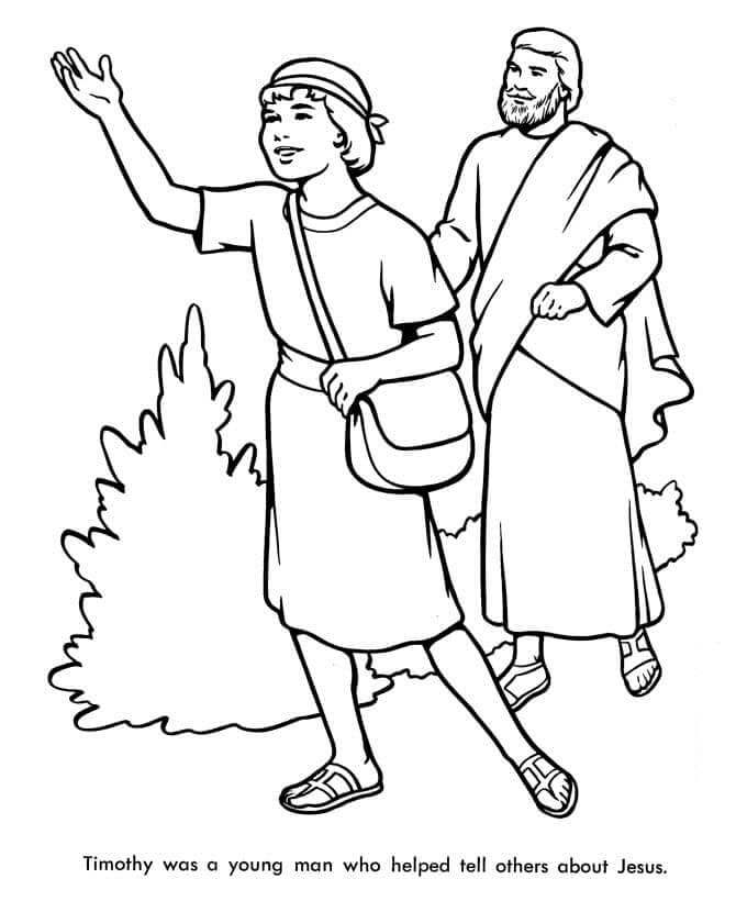 Biblical Hero coloring page