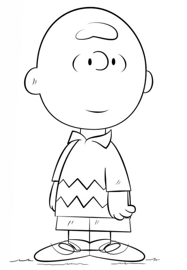charlie brown coloring page