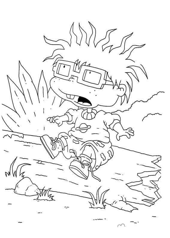 Boy With Orange Hair And Glasses coloring page