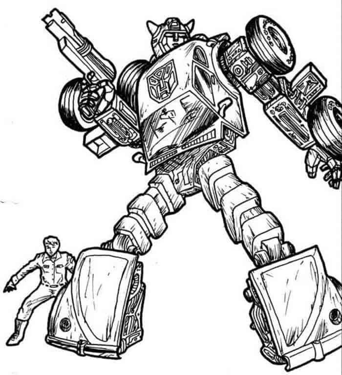 Bumblebee And Man coloring page