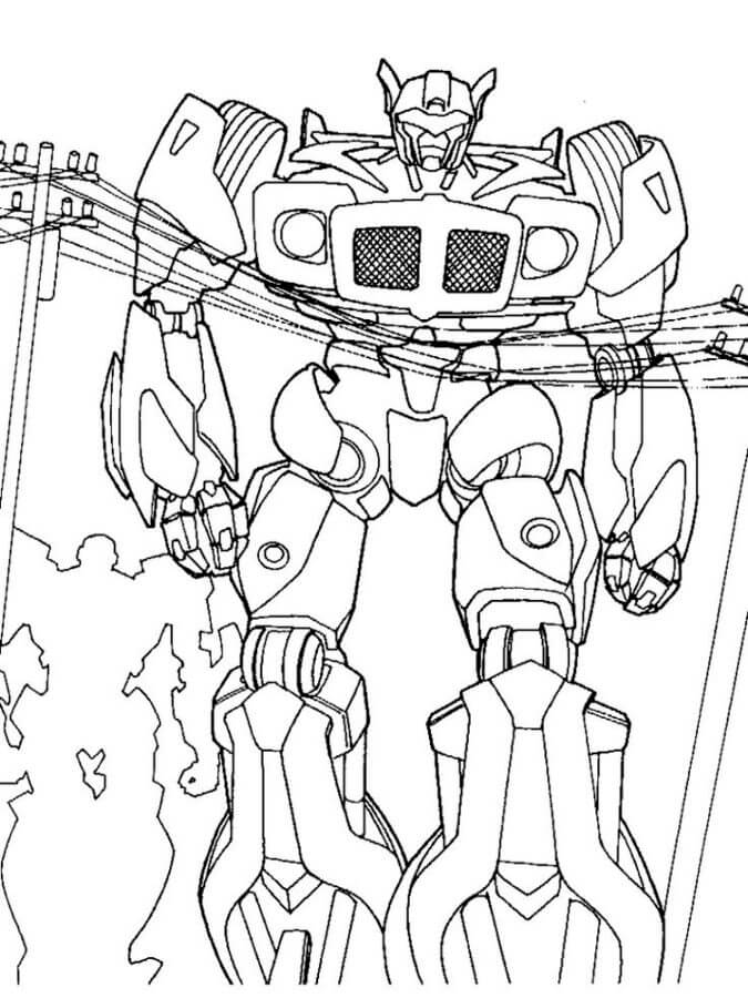 Bumblebee Breaks The Wires coloring page