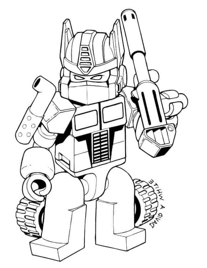 Bumblebee Lego coloring page