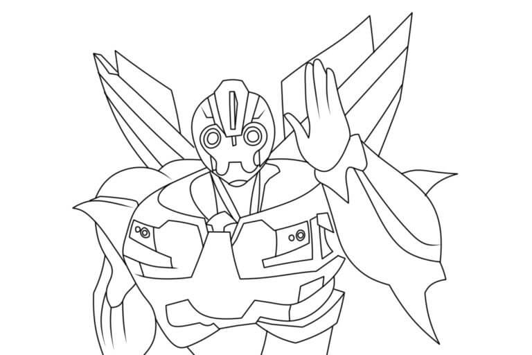 Bumblebee Say Hi coloring page