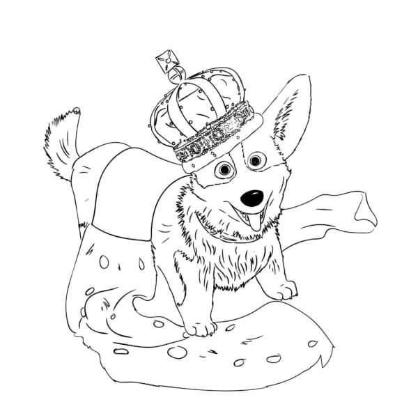 Charming Baby With a Crown on His Head coloring page - Download, Print ...