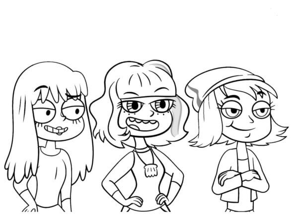 Charming Girls coloring page