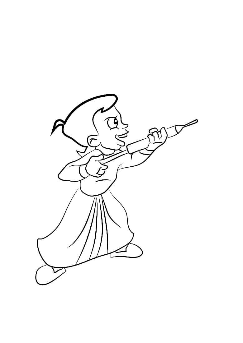 Sitting Chhota Bheem coloring page - Download, Print or Color Online for  Free