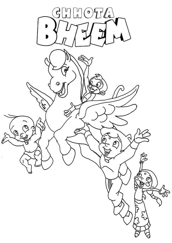 Chotta Bheem And Friends coloring page