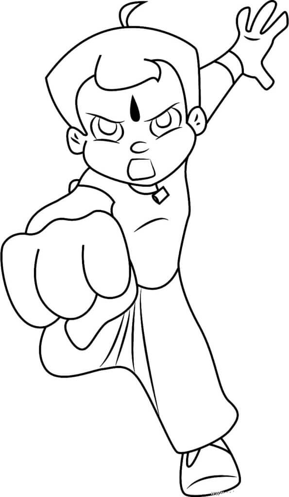 Chotta Bheem Power Punch coloring page