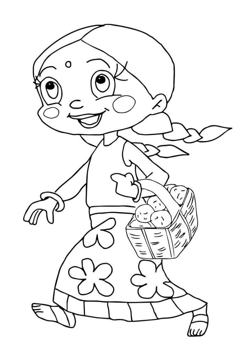 Chutki From Chhota Bheem coloring page