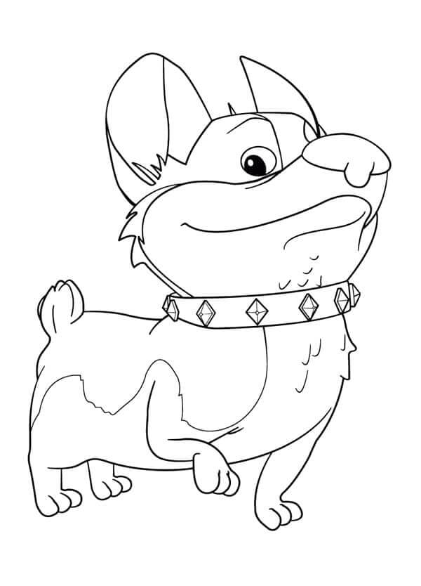 Cool Cartoon Corgi coloring page