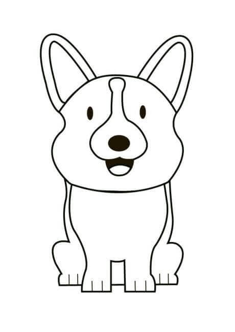 Corgi Babies Love To Bark at Passers-By coloring page