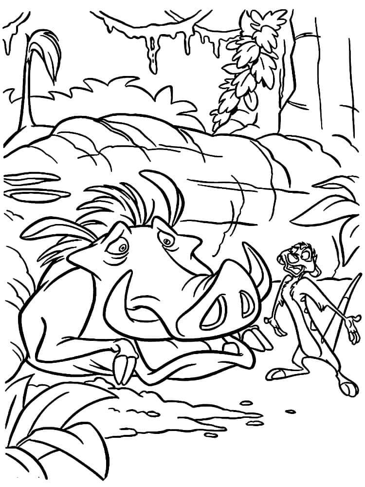 Cute Timon And Pumbaa coloring page - Download, Print or Color Online ...