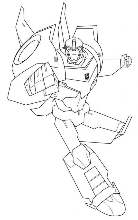 Cute Transformer Bumblebee coloring page