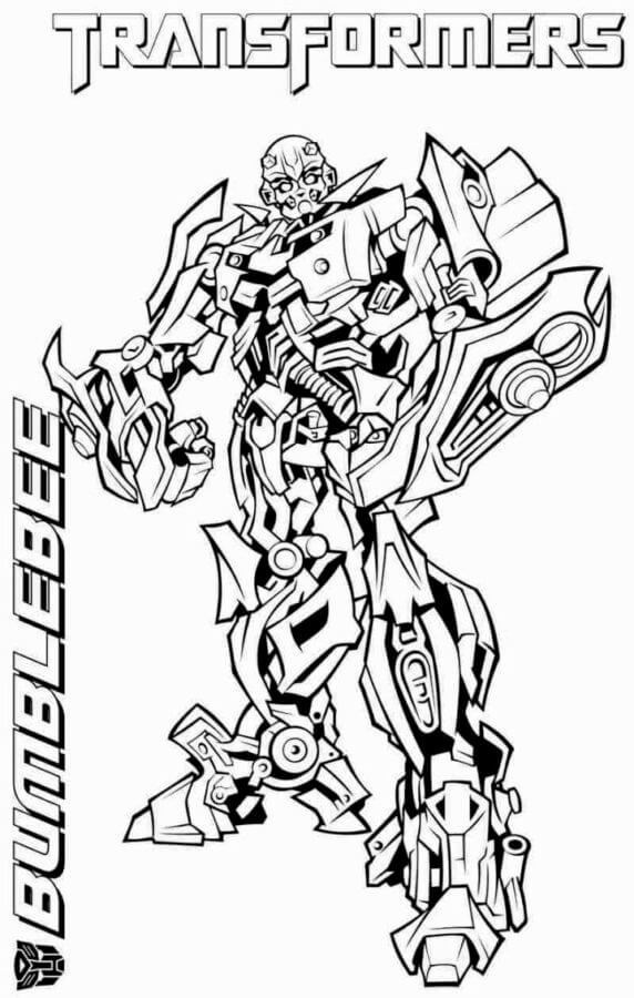 Fearless Bumblebee coloring page