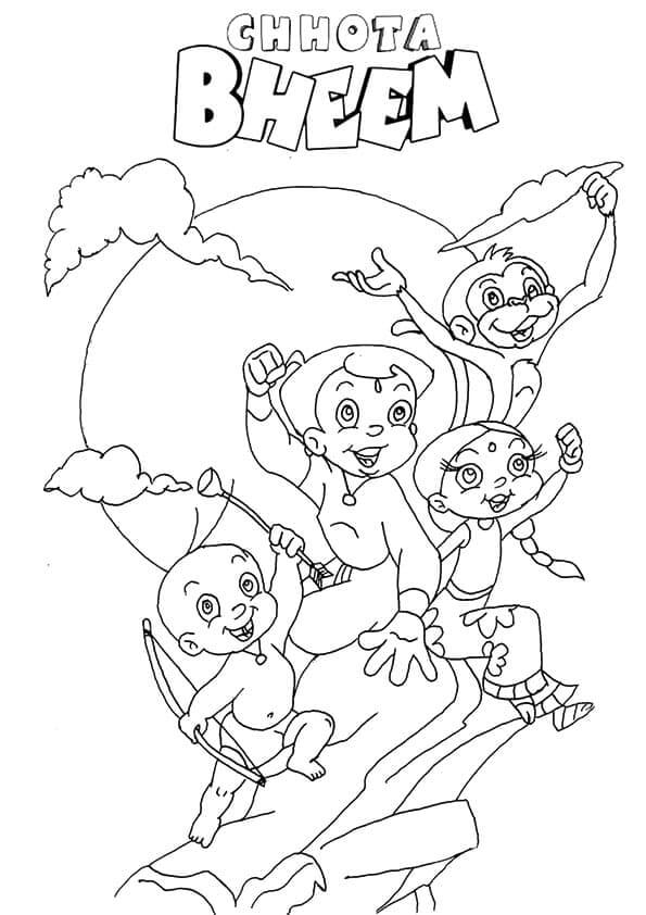 Friends Climbed The Highest Rock coloring page