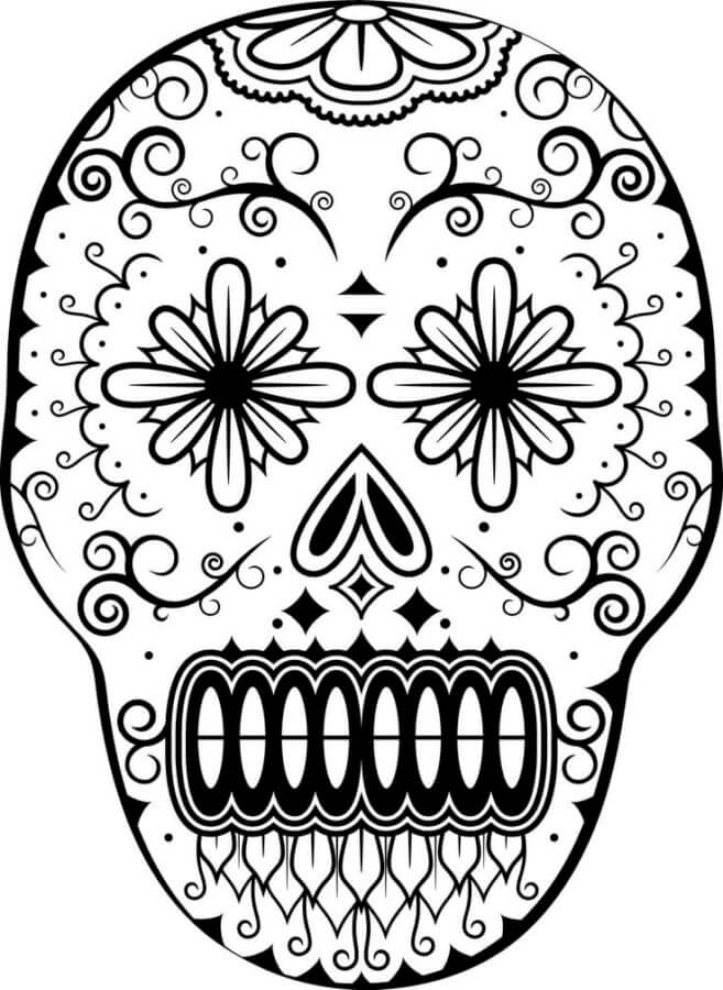 Glittering Skull Eyes coloring page