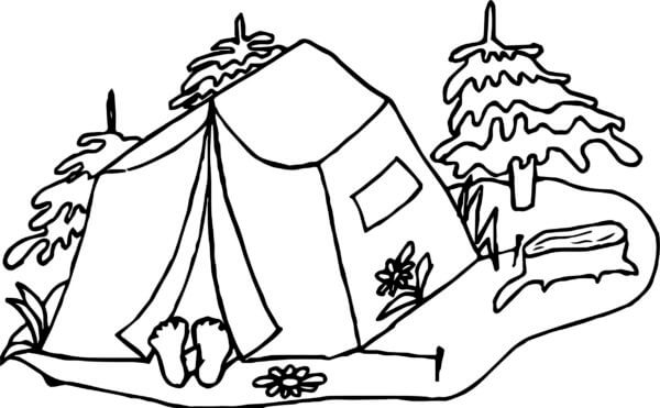 Great Camping coloring page