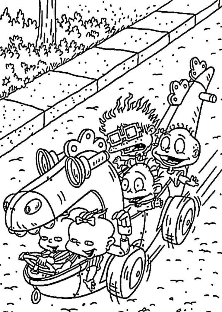 rugrats christmas coloring pages