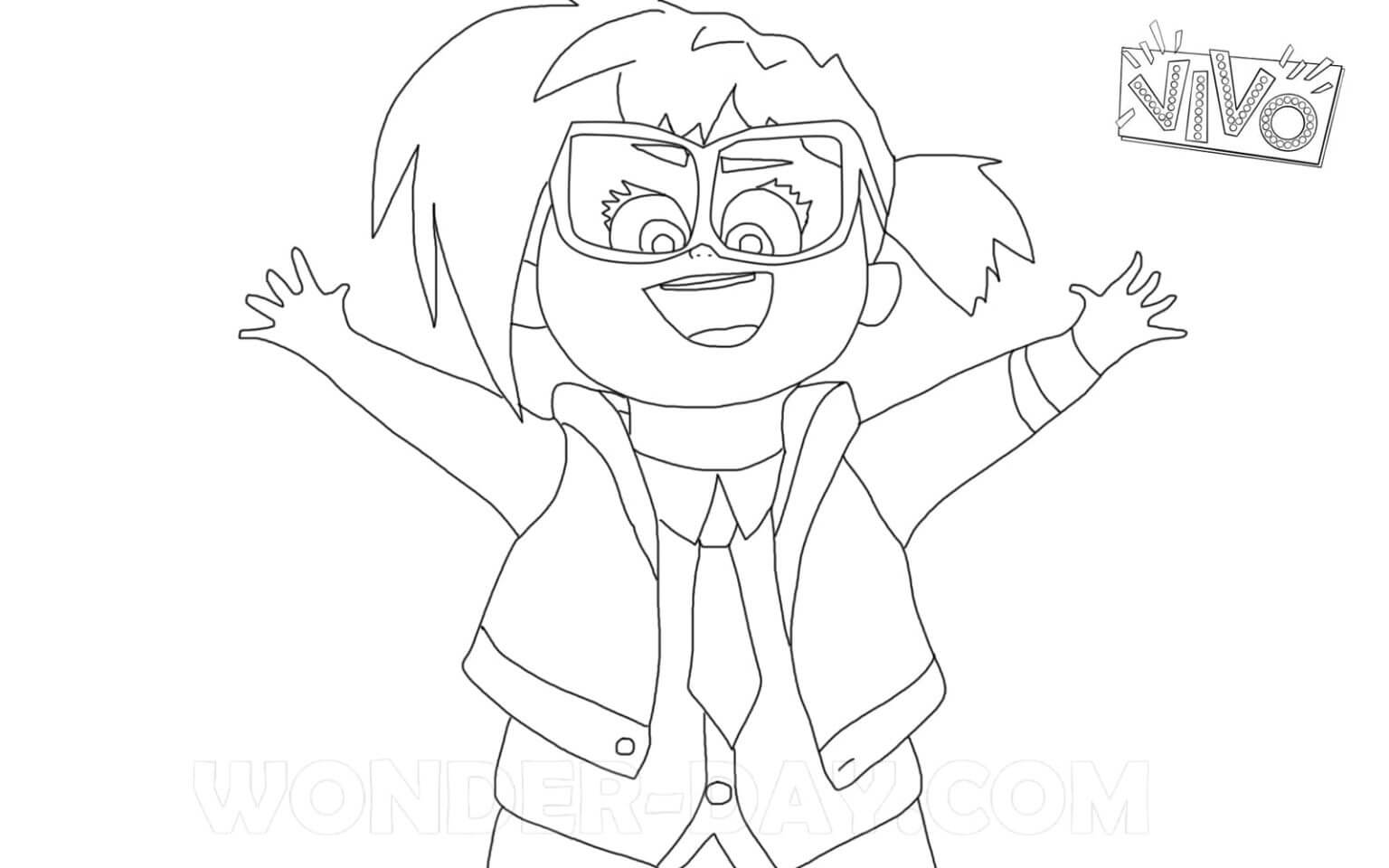 Happy Gabriela coloring page - Download, Print or Color Online for Free
