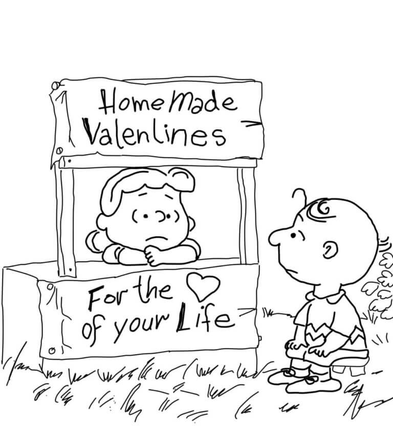 Homemade Valentines coloring page