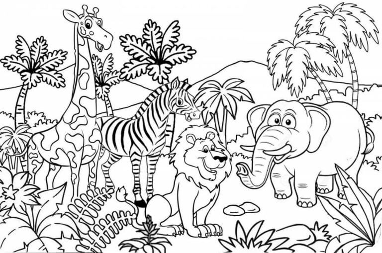 Inhabitants of South Africa coloring page