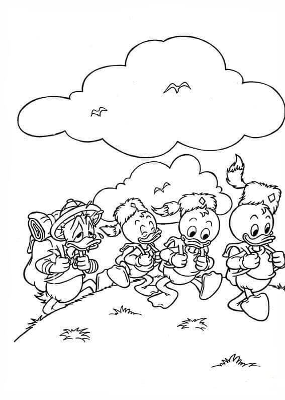 Naughty Ducklings Tired of Donald Duck coloring page