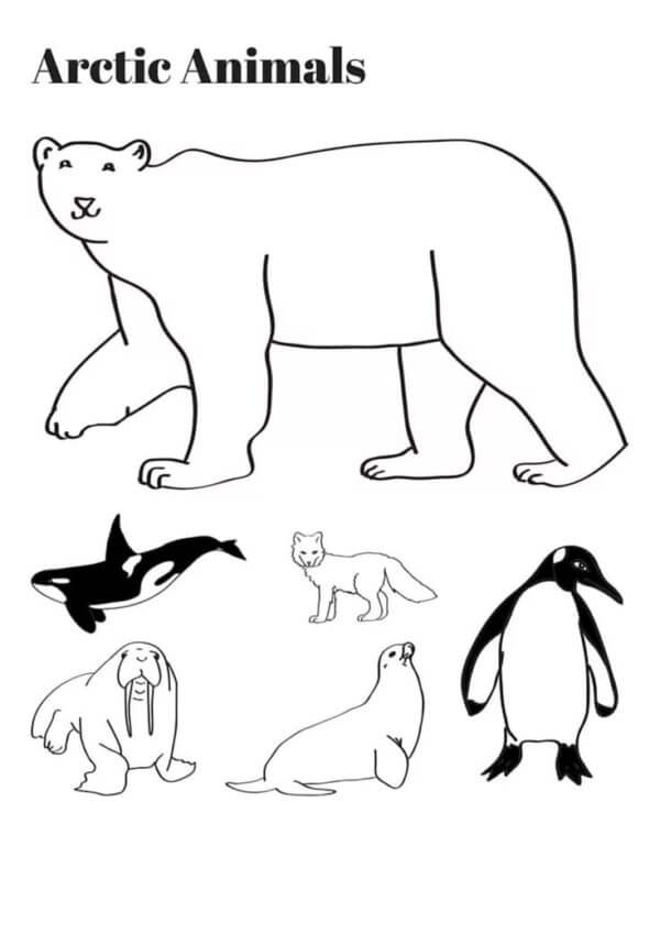 Northern Inhabitants of the Arctic coloring page