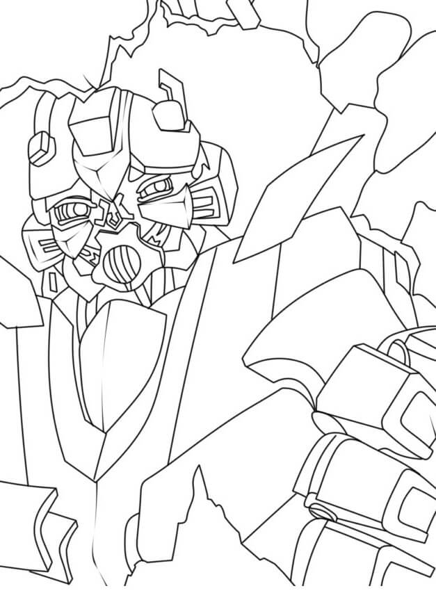 Portrait of Bumblebee coloring page