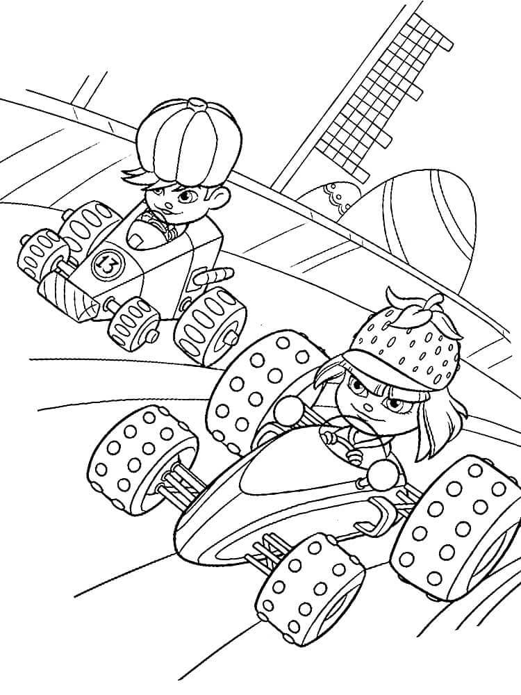 Race coloring page