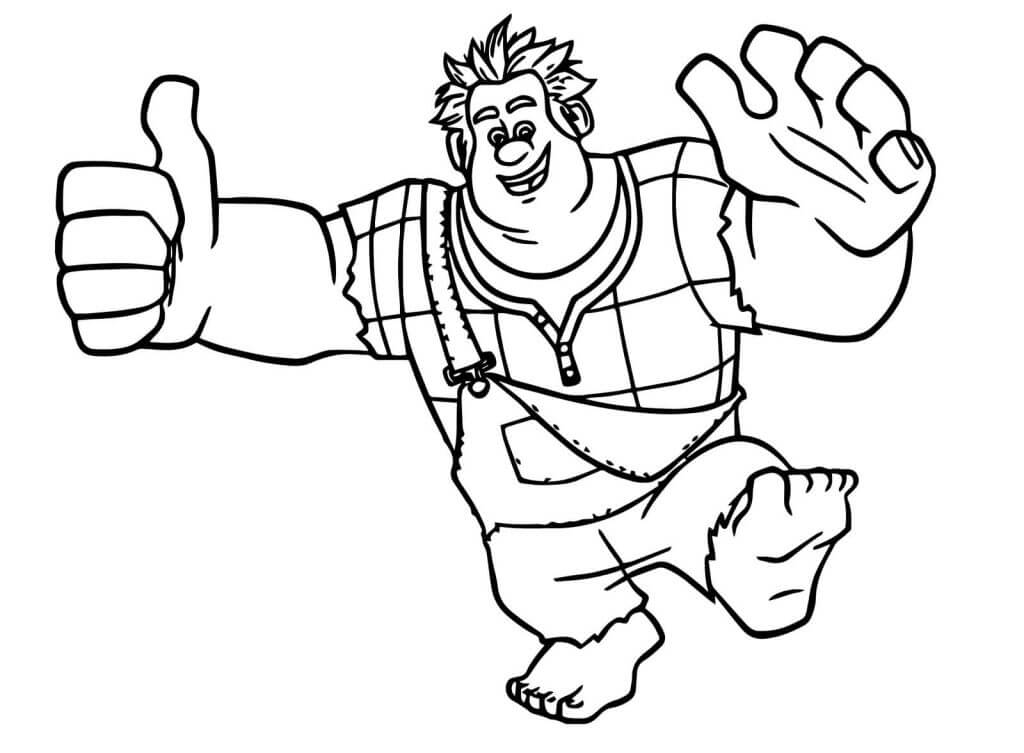 Ralph Rejoices coloring page