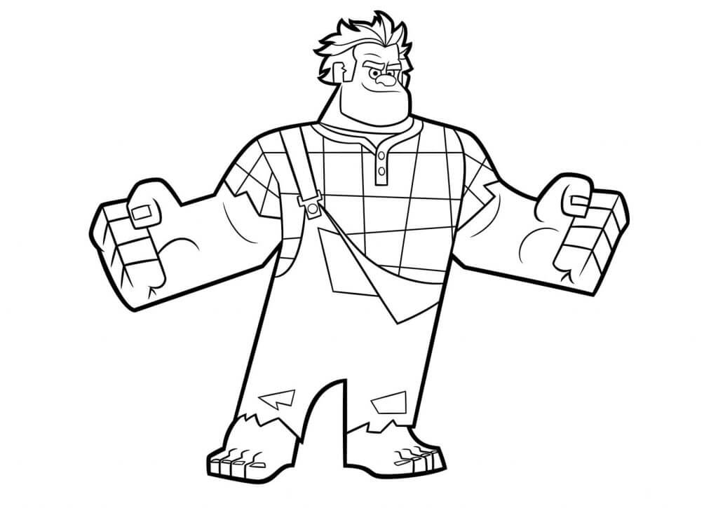 Ralph Shows Strength coloring page