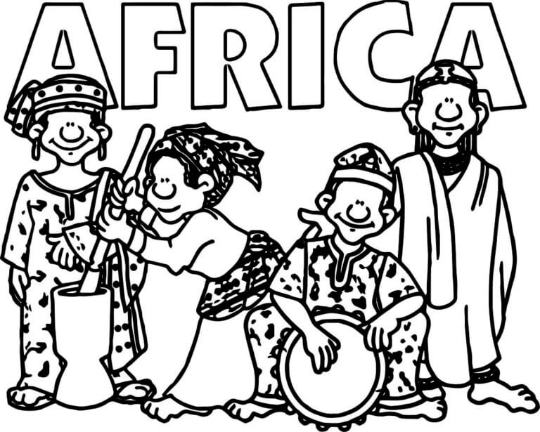 Residents of The Tribe coloring page