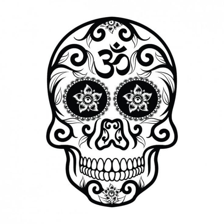 Skull Mask coloring page