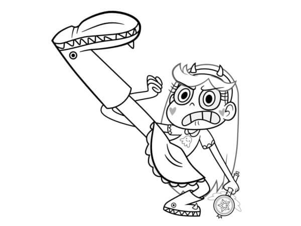 Star Princess is Ready For Battle coloring page