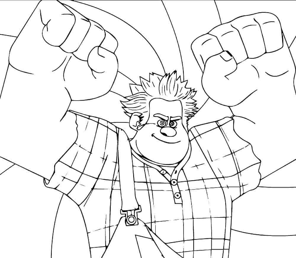 Strong Ralph coloring page