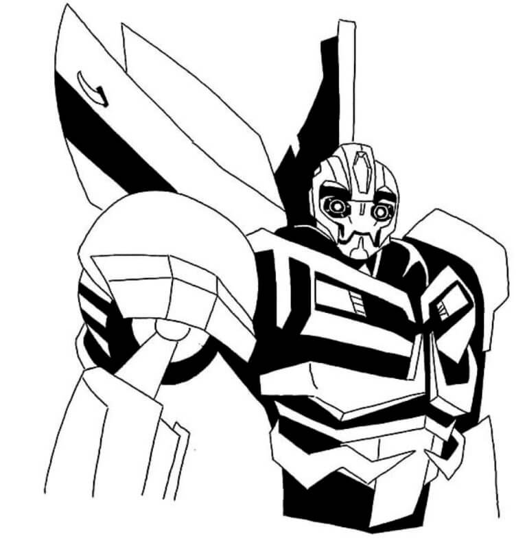 Surprised Bumblebee coloring page