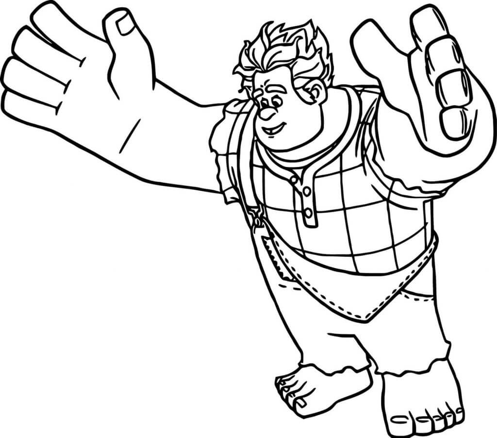 Surprised Ralph coloring page