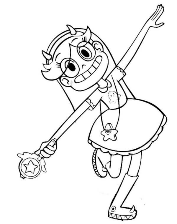 Sweetheart Star Butterfly coloring page