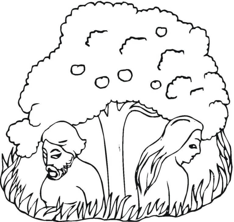 The First People Created by God coloring page