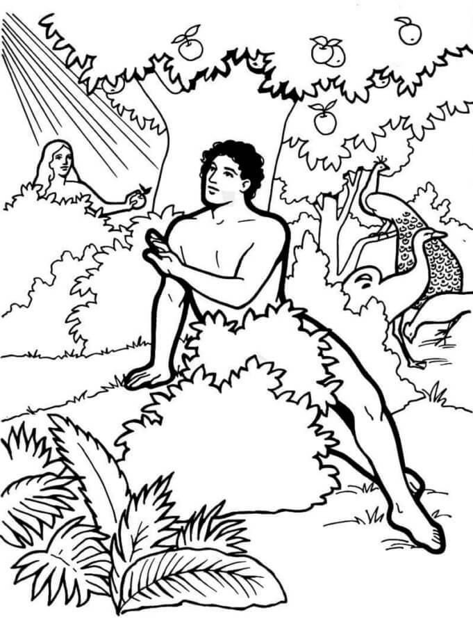 The Firstborn People in The Sacred Garden coloring page