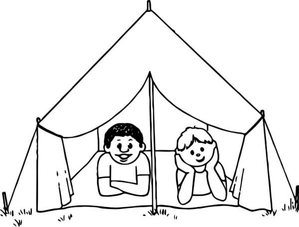 The Guys Are Resting in The Fresh Air coloring page