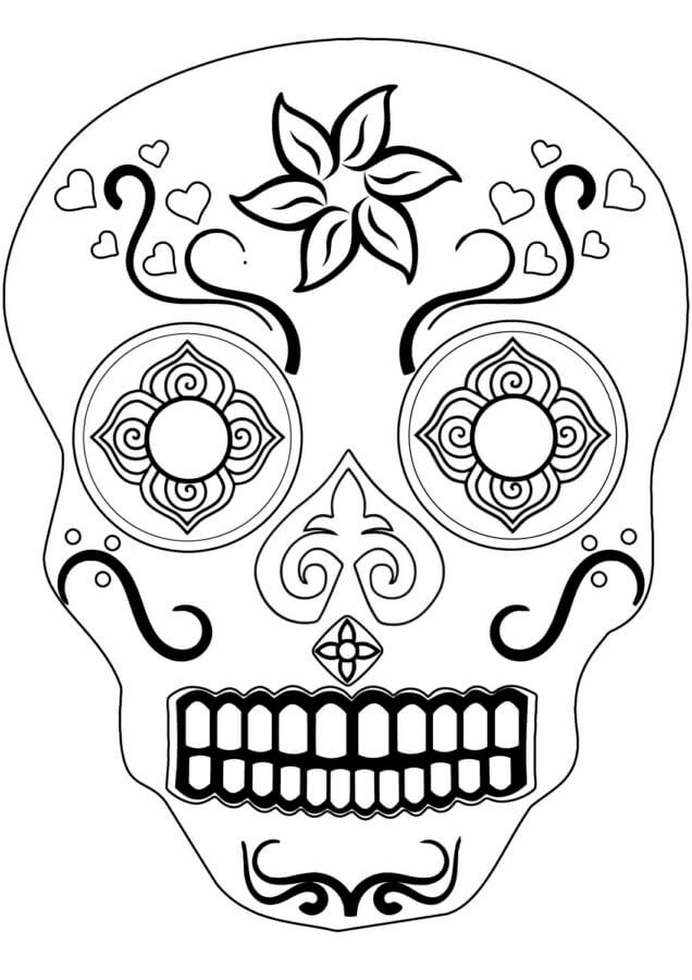 The Large Mouth of The Skull is Terrifying coloring page