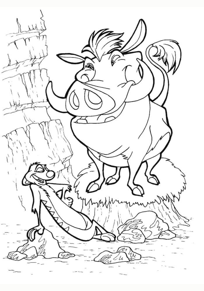Timon And Pumbaa For Kids coloring page - Download, Print or Color ...