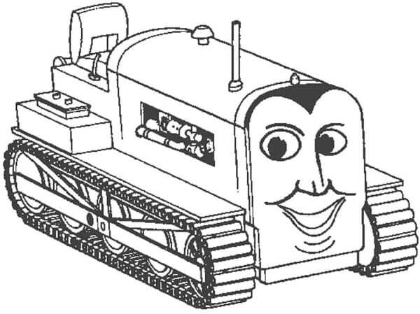 Tractor coloring page